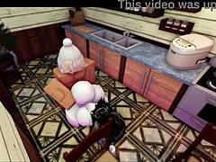 Wife cooks meal then bends for my monster cock in her big ass