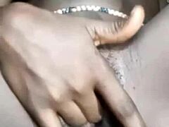 shaved wet pussy gets fingered to dripping masturbation bliss