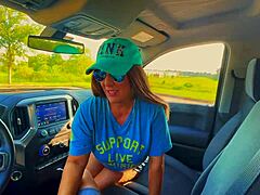 Big natural tits milf Tasty Texas owns cock sucking like Texas royalty