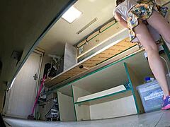 Dumb bitch miniskirt ass exposed on hidden cam