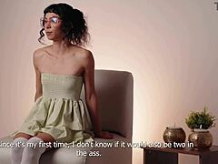 first time anal... cindy luna's tight pussy gapes on casting moanin'!