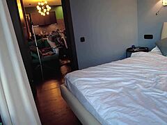 hotel maid deepthroats fat guy's cock moaning for facial cumshot!