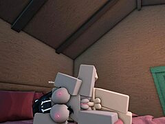 Fucking wife with big tits and ass in roblox cabin