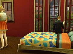 Hot blonde teen welcomes colleague home for exam study turning into creampie fuck