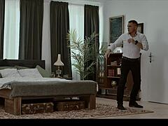 Time Traveler Face Fucks Natural Titted Black Secretary In Interracial Freeze Fetish