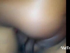 yo this homemade ebony bbw wife squirts wet from big black cock creampie pounding