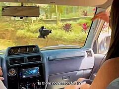 Damn, this curvy latina's fat ass bounces on huge cock in car doggystyle till she cums hard?