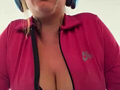 she hits the gym in her hood sweating buckets from pussy heat dripping down her big natural tits and tattooed belly