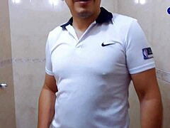 damn this curvy coworker gets her fat ass eaten deep in the bathroom!