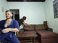 skips video game to devour mommy's wet squirting pussy