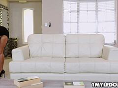 blindfolded milf rides cowgirl then takes deepthroat face fuck