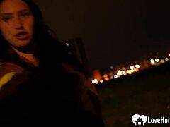 omg my horny girlfriend flashes tits then sucks my cock outdoors in public 😈🍆💦