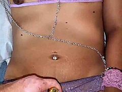 vered wifey teases in purple lingerie dripping wet pussy play