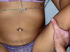 vered wifey teases in purple lingerie dripping wet pussy play