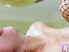 Serena Blair licks Jenna Reid's ass in licensed lesbian domination scene