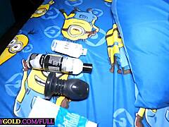 asian teen ladyboy nan cums hard from intense anal toy play