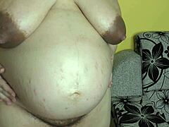 Oops Swollen Pregnant Belly from Best Friend's Creampie Tease Cuckold POV