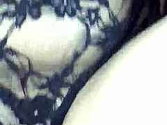 Fucking my sexy girlfriend's ass with buttplug while she wears lingerie and cums hard