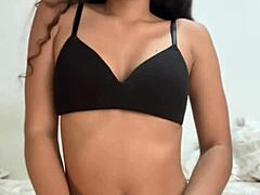 Young Petite Babe Gently Masturbates Her Beautiful Pussy To Unwind