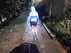 Rain-soaked stranger invited home for deeper kind of wetness.