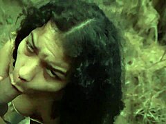 Girlfriend cheats with bbc creampie in hairy pussy woods outdoor riding big black cock doggystyle