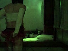 Sext Crossdresser in Schoolgirl Cosplay Uniform Fucks Ass