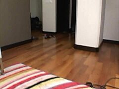 fucking this sweet asian shemale trans in fishnets heels her tight asshole gaping wide after deepthroat and doggystyle pounding on the bed 🔥