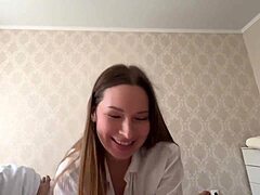 Hot Homemade Couple Fucks with Loud Moans Orgasms and Natural Tits Bouncing