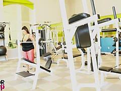 Sofia Rose eye-fucks Rome Major at gym before riding his cock in hardcore pussy pounding session