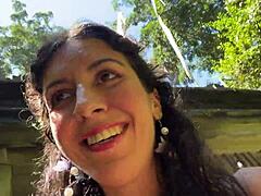 Skinny Teen's Face Drenched in Public Locker Cum Walk