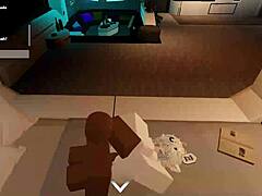 Guy pounds random slut hard in roblox condo part one