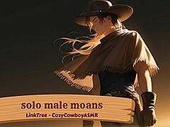 hear this guy moan hard as he strokes solo to orgasm