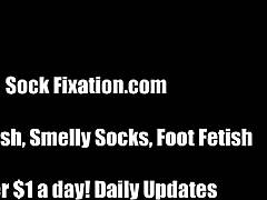 My filthy stockings feet demand your total femdom slave worship now