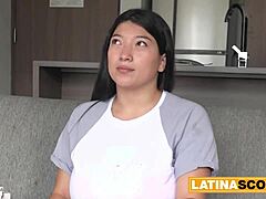 massive tits latina gets her throat destroyed in rough homemade casting... ugh