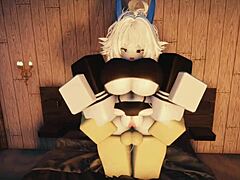 sexy big ass slut gets fucked hard in roblox sex