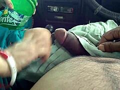 sexy aunt flashes huge tits then rides monster cock to orgasm in car by highway jungle