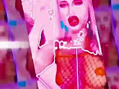 blonde goddess in fishnets obsesses over her maledom mistress gift