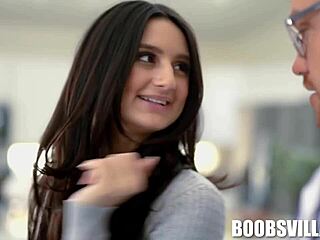 Intense classroom POV fucking with petite teen and teacher.