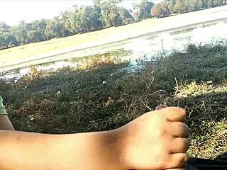 Public Blowjob at the Lake with Latina
