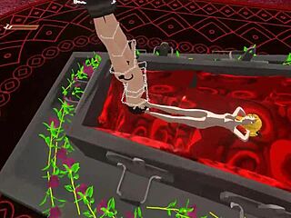 Femdom Vampire Dominates in Whirlpool POV Piss Scene from Anime Hentai Game