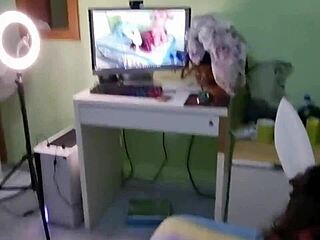 i suck my friends husbands cock then he fucks my ass with dildo and handjob until cumming inside