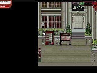I watched nerdy girl give public library handjob