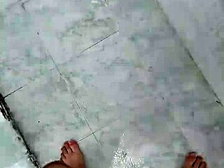 Pissing in the shower while alone in the bathroom with exotic brazilian fetish elements