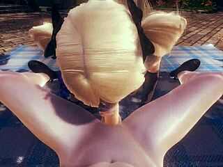 Genshin Fischl’s POV Blowjob With Messy Cum