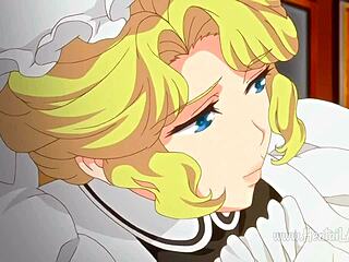 Hey, busty blonde maid, wanna clean up my mess today?
