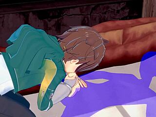 konosuba yaoi hints at kazuma receiving bareback blowjob with creampie in uncensored japanese asian manga anime game featuring twink sucking and hentai gay elements