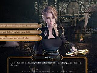 Fucking hot in the castle tower with cumshot