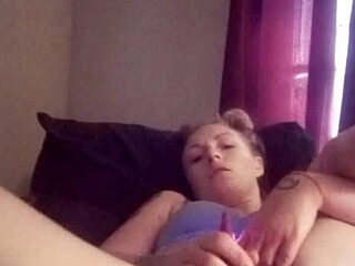 My snow bunny’s pussy gets teased with toys