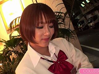 Aika Saeki’s horny schoolgirl pussy slammed hard by a desperate casting agent.