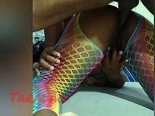 The naughty pussy of my ebony woman gets licked, sucked, and fucked in anal and oral action with huge tits involved